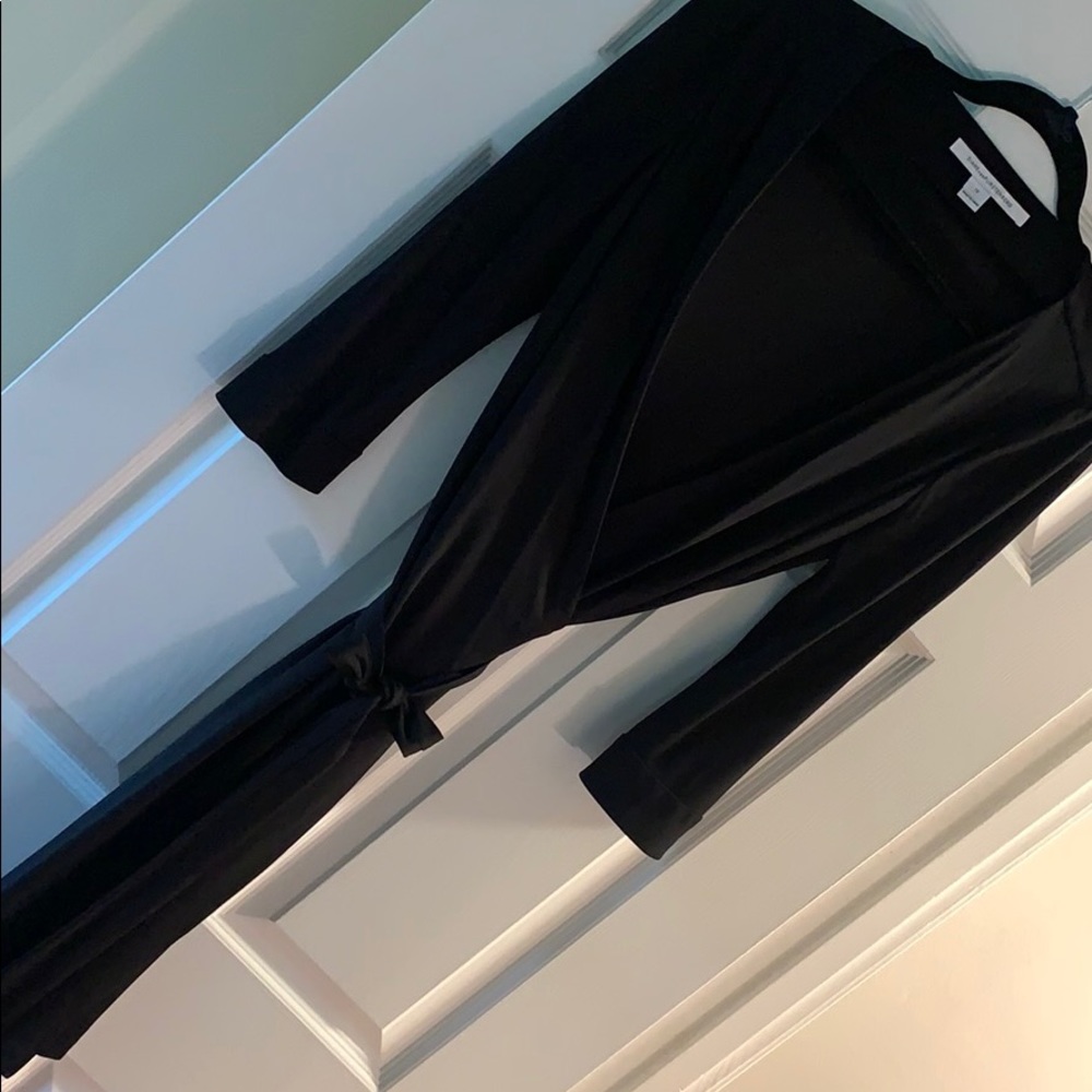 Like new! DVF black long sleeve dress size 12